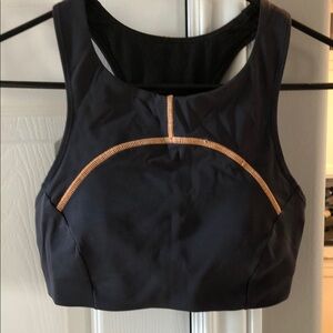 Women's Lululemon Black and Orange Sports Bra Size 4